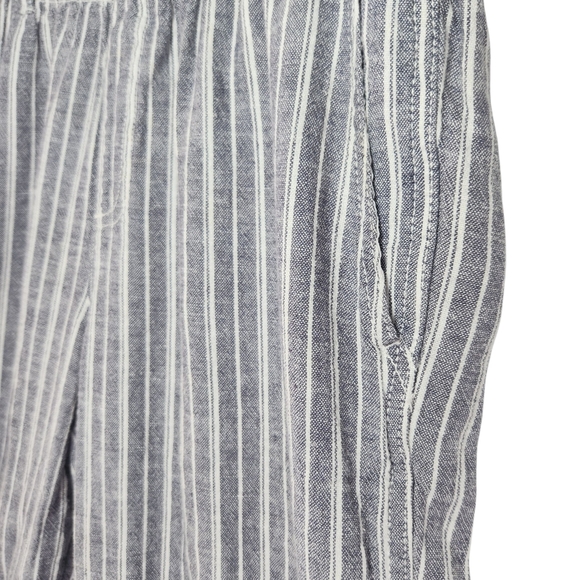 Briggs New York Blue Striped Linen Blend Pants Small - Picture 5 of 13